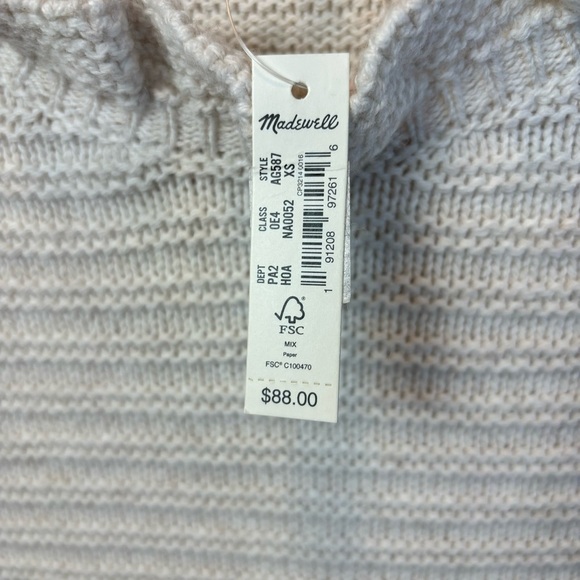 Madewell Sweater Ruffle Collar and Sleeves Size XS - Picture 4 of 8